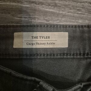 AG Adriano Goldschmied The Tyler Cargo Skinny Ankle Jeans Grey Size 28R